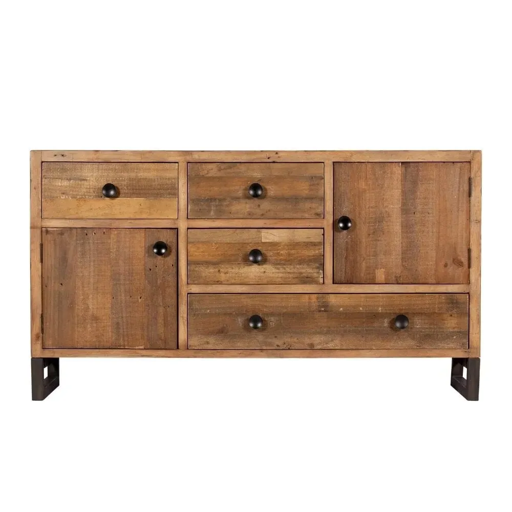 Wide Industrial Sideboard - Wood, Reclaimed