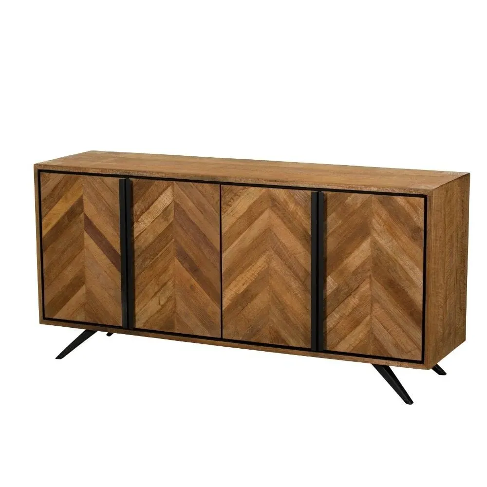 Wide Sideboard with Storage - Wood, Teak