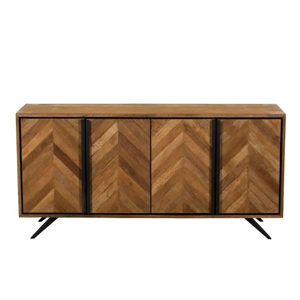 Wide Sideboard with Storage - Wood, Teak