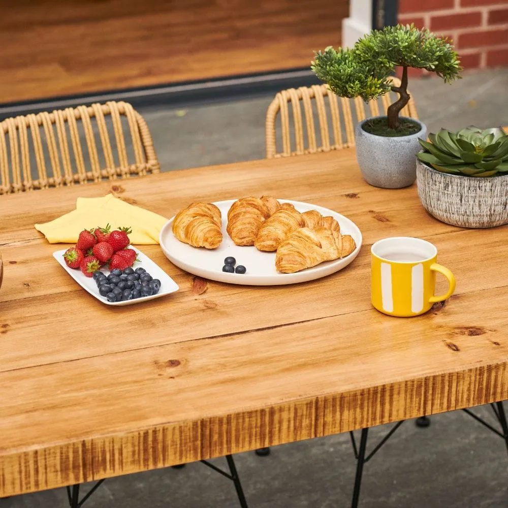 X-Frame Outdoor Dining Set with 1 Bench - Rugger Brown
