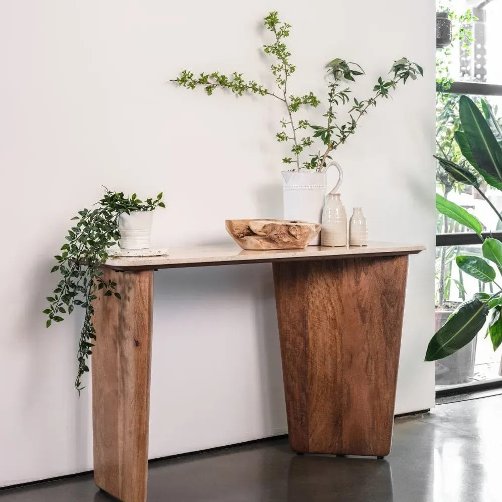 Console Table with Chunky Legs - Wood, Mango Wood image