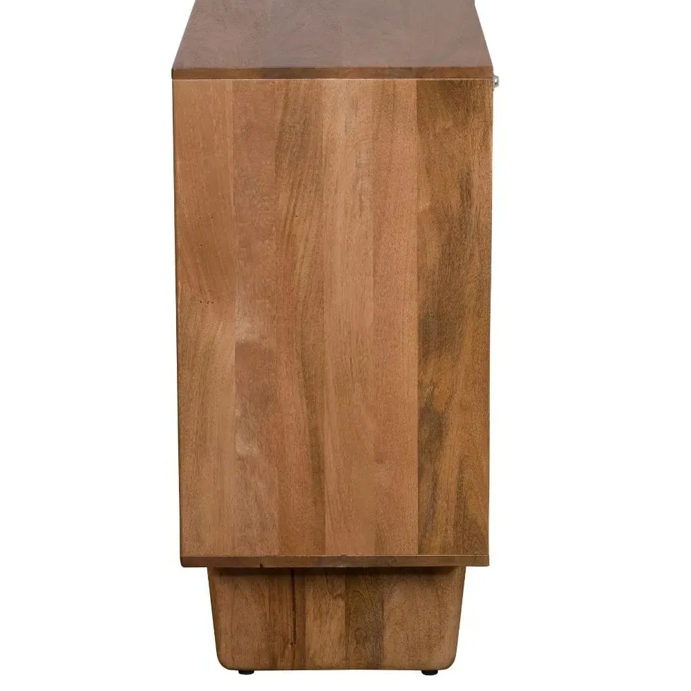 Highboard with Stone Accents - Wood, Mango