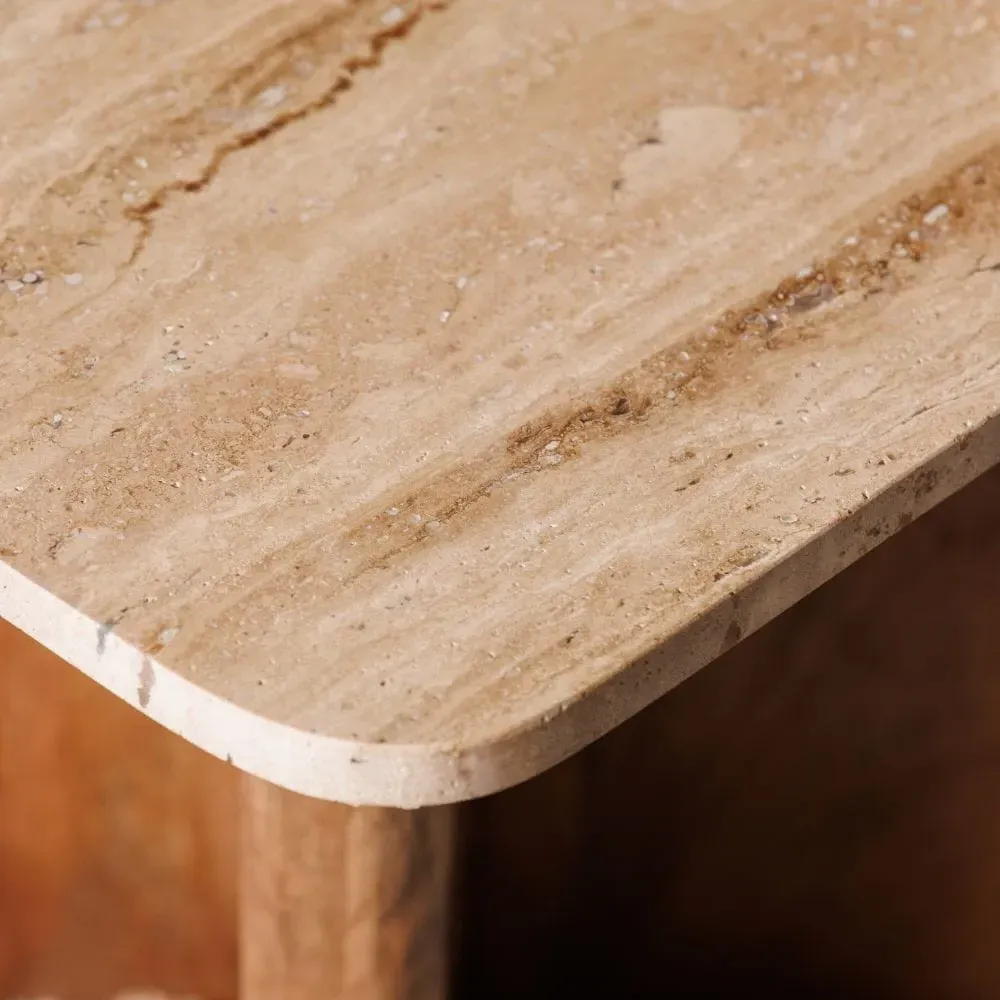 Side Table with Chunky Legs - Wood, Mango