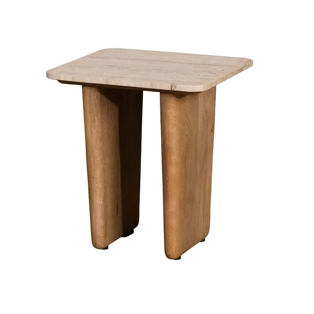 Side Table with Chunky Legs - Wood, Mango