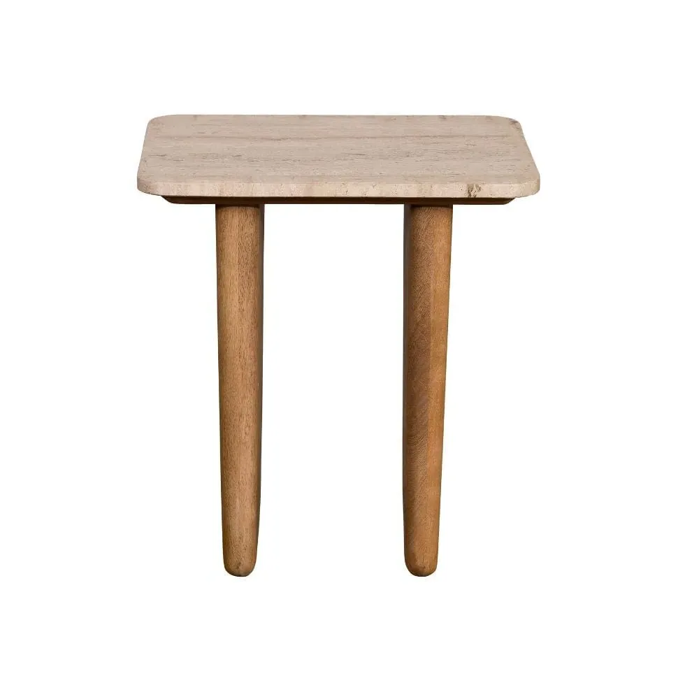 Side Table with Chunky Legs - Wood, Mango