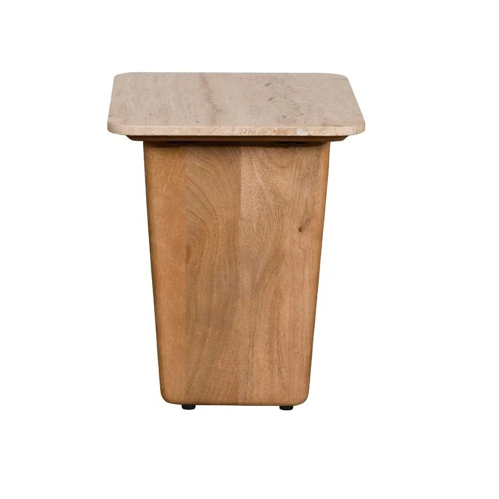 Side Table with Chunky Legs - Wood, Mango