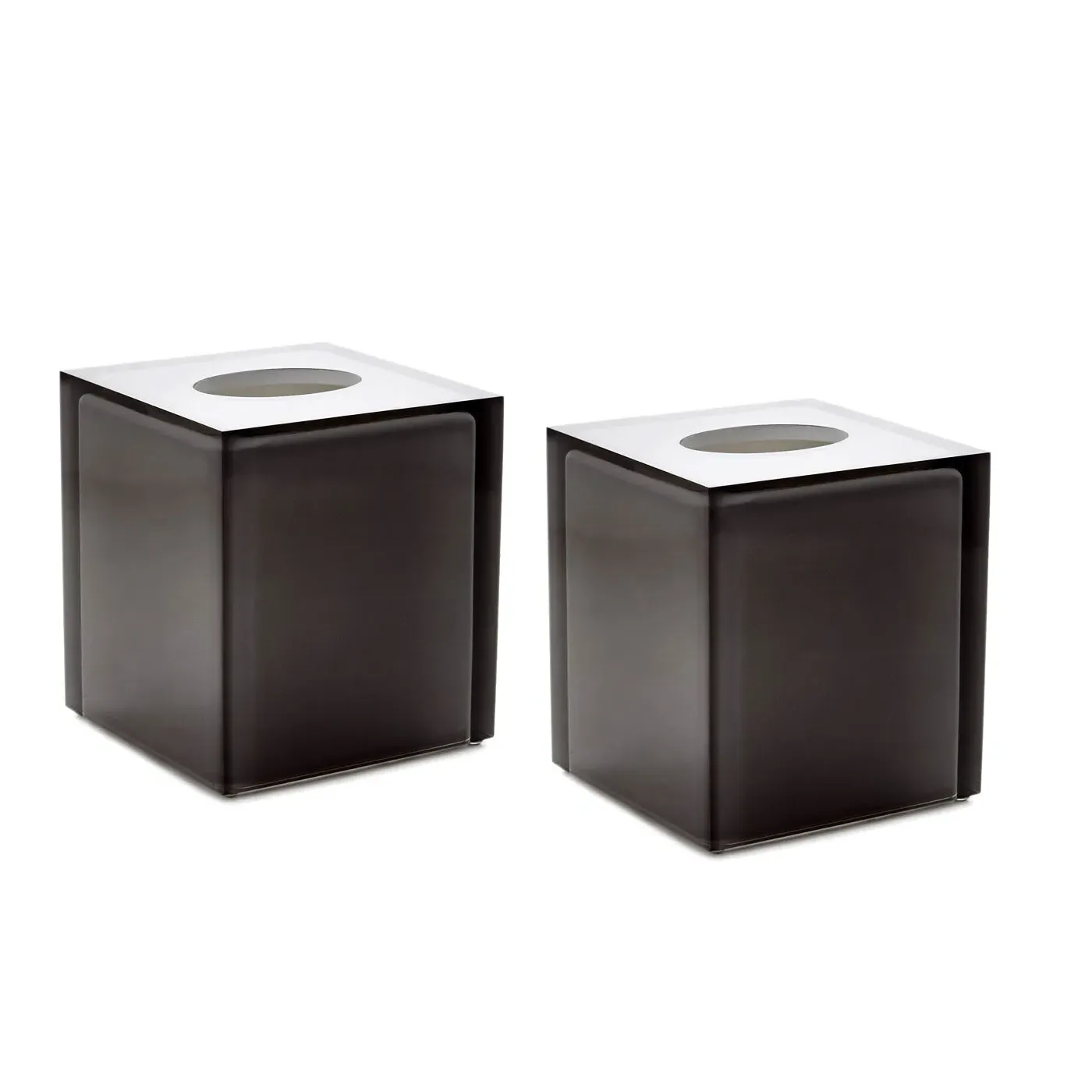 2-Pack Tissue Box Set - White, Acrylic