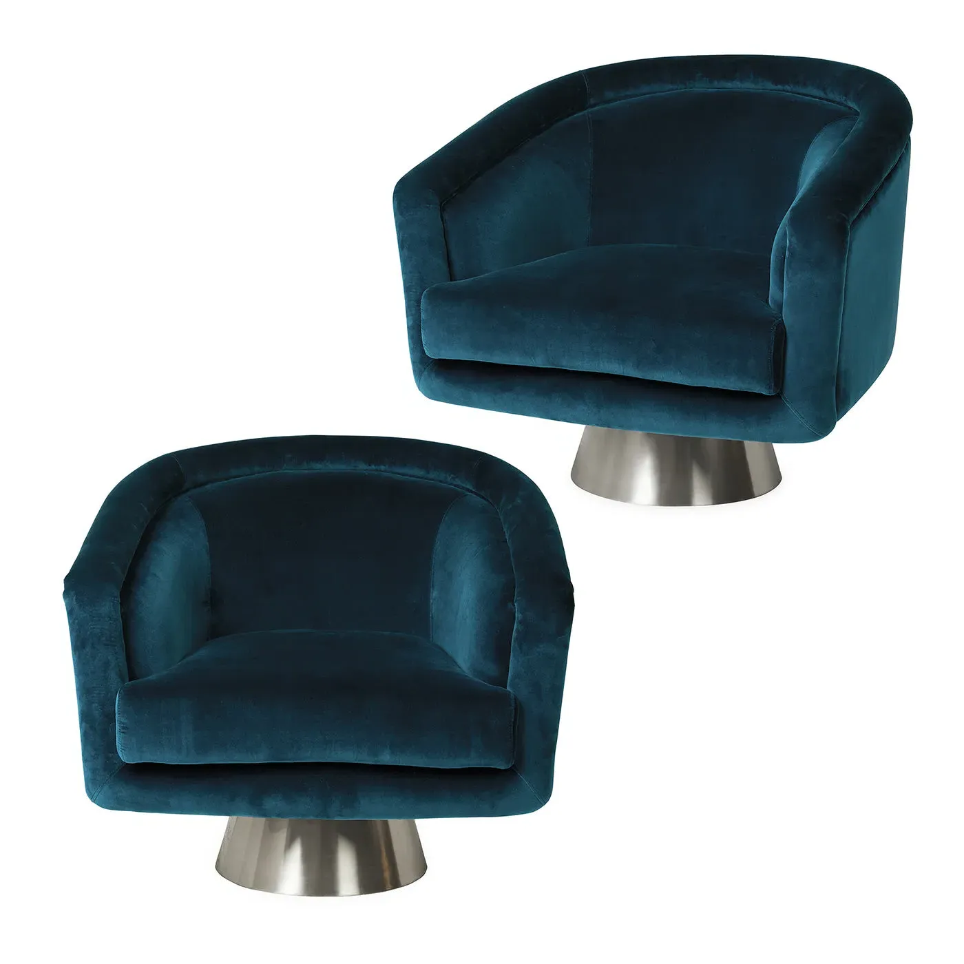 2-Piece Swivel Chair Bundle - Velvet image
