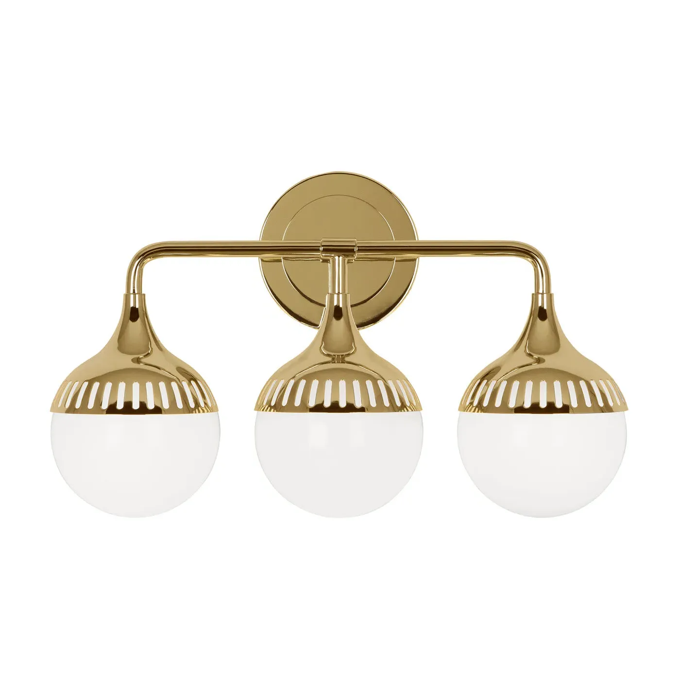 3-Light Wall Sconce with Laser-Cut Shades - Metal image