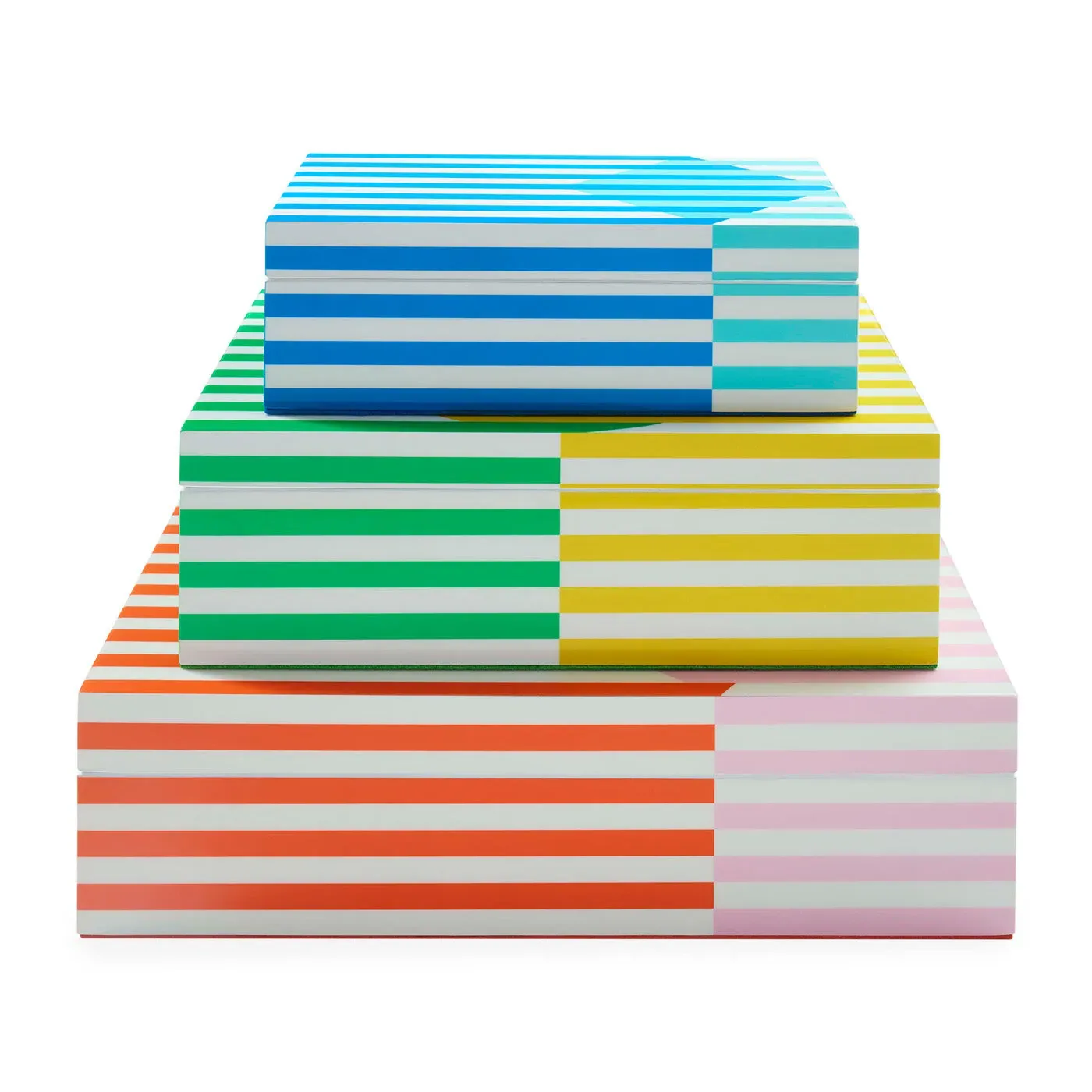3-Piece Stacking Box Set - Multi-Color, Lacquer image