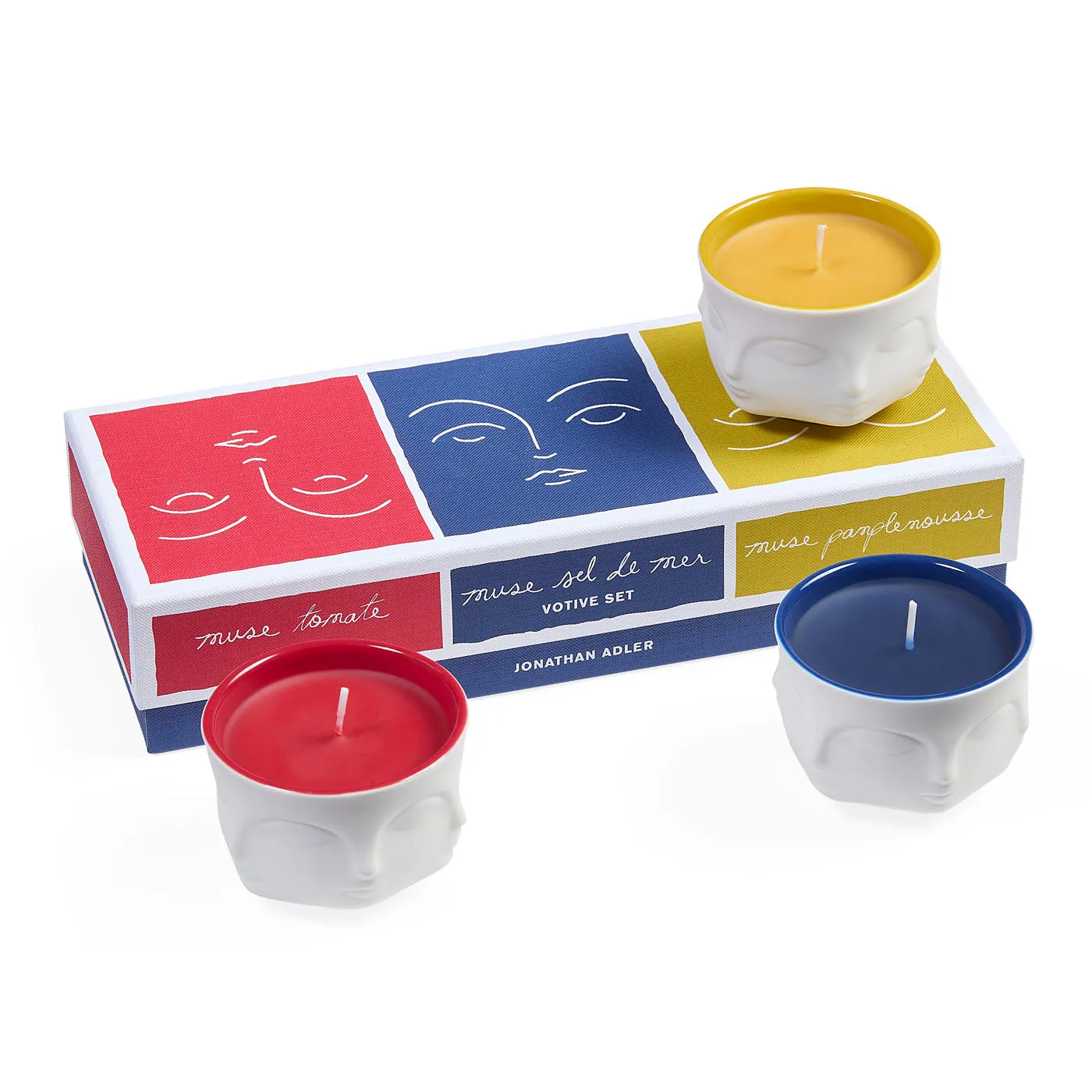 3-Piece Votive Candle Set - Multi-Color image
