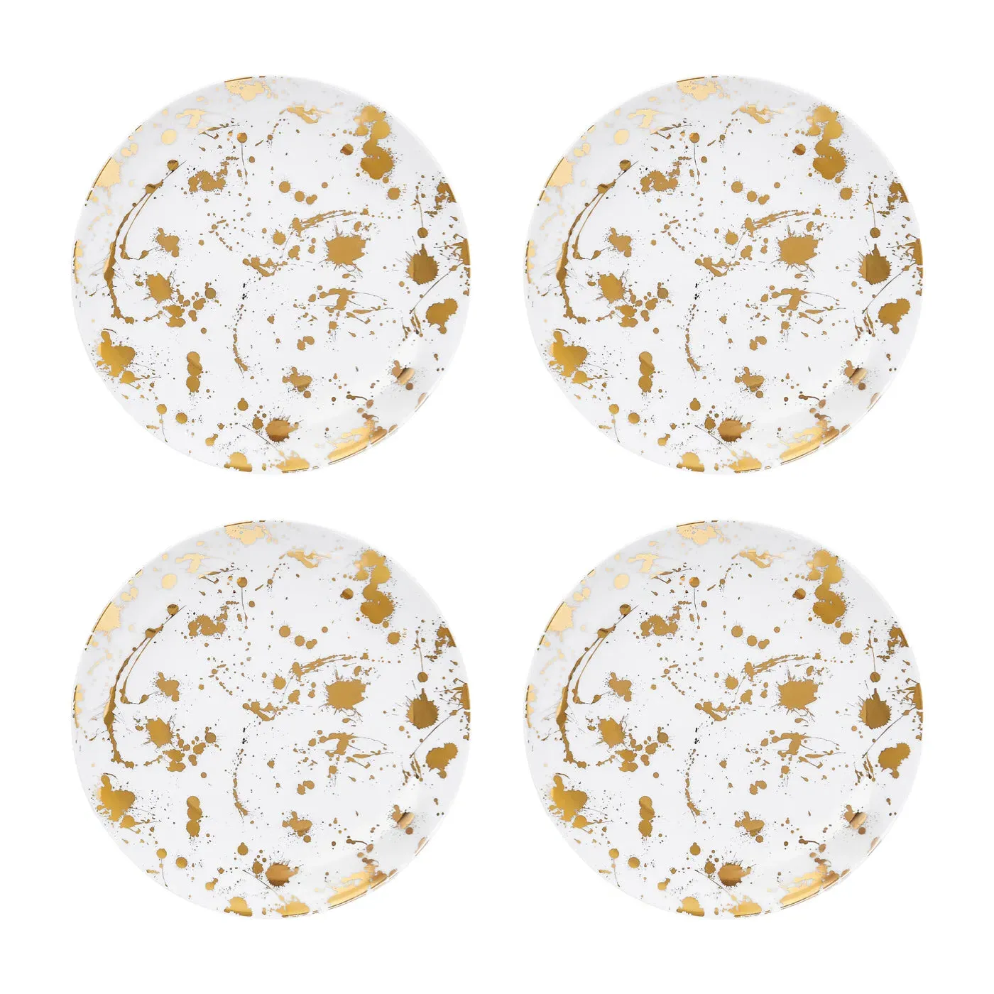 4-Piece Dinner Plate Set - Gold, Porcelain image