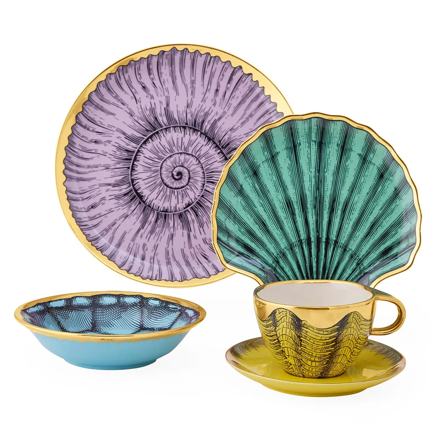 5-Piece Dinner Set Bundle - Multicolor, Ceramic image
