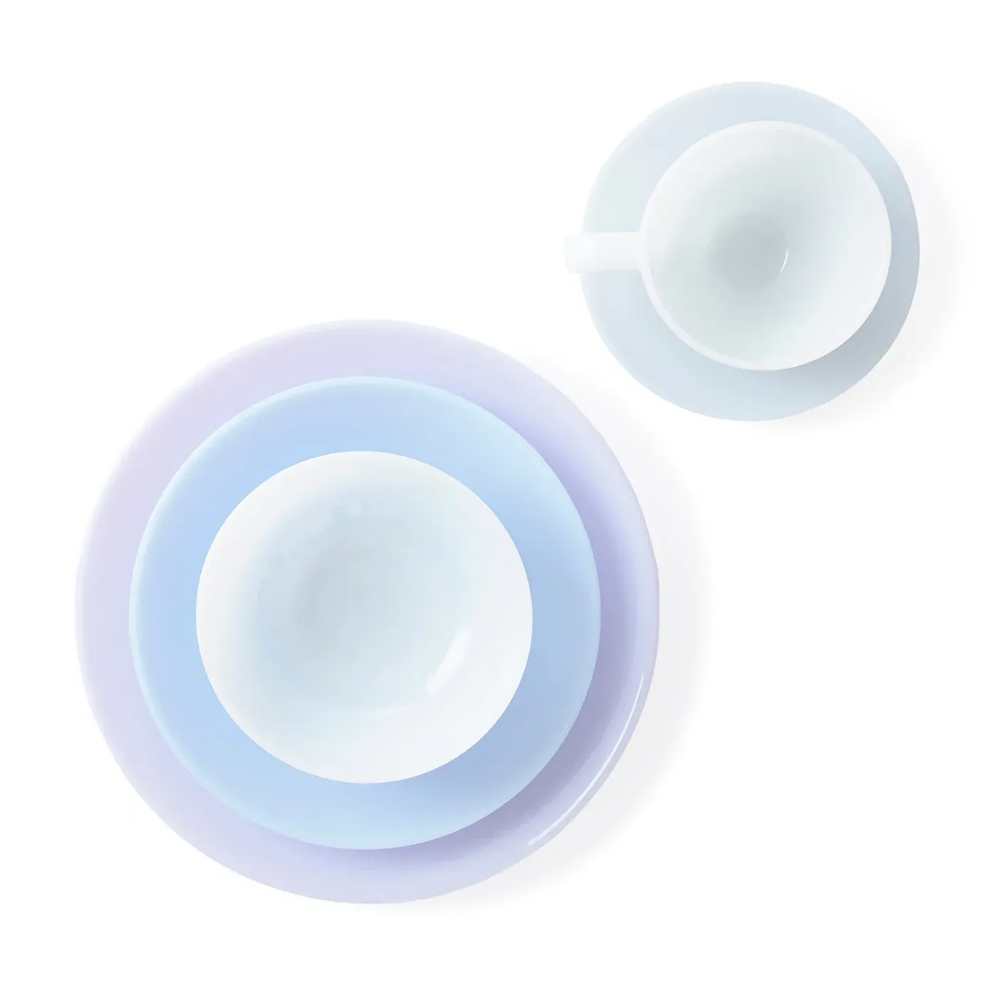 5-Piece Dinner Set - Multi-Color, Opaline Glass image