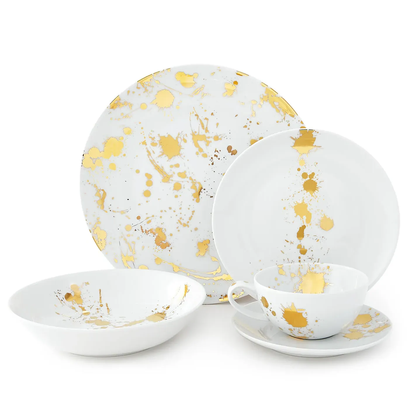 5-Piece Dinner Set - White, Porcelain image