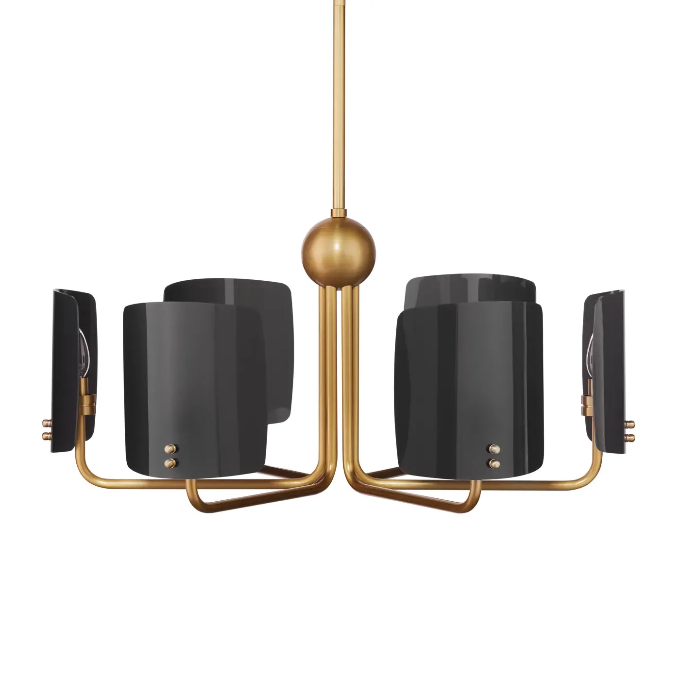 6-Light Chandelier - Acrylic Shades