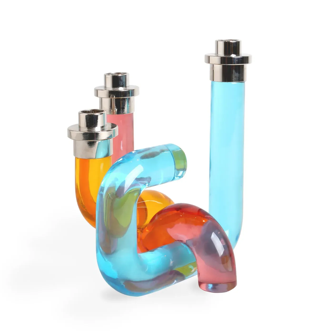 Acrylic Candle Holder - Clear, Solid Acrylic image