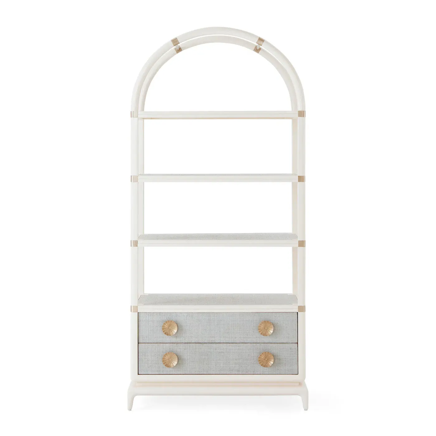 Arched Étagère with Drawers - Ivory, Mahogany image