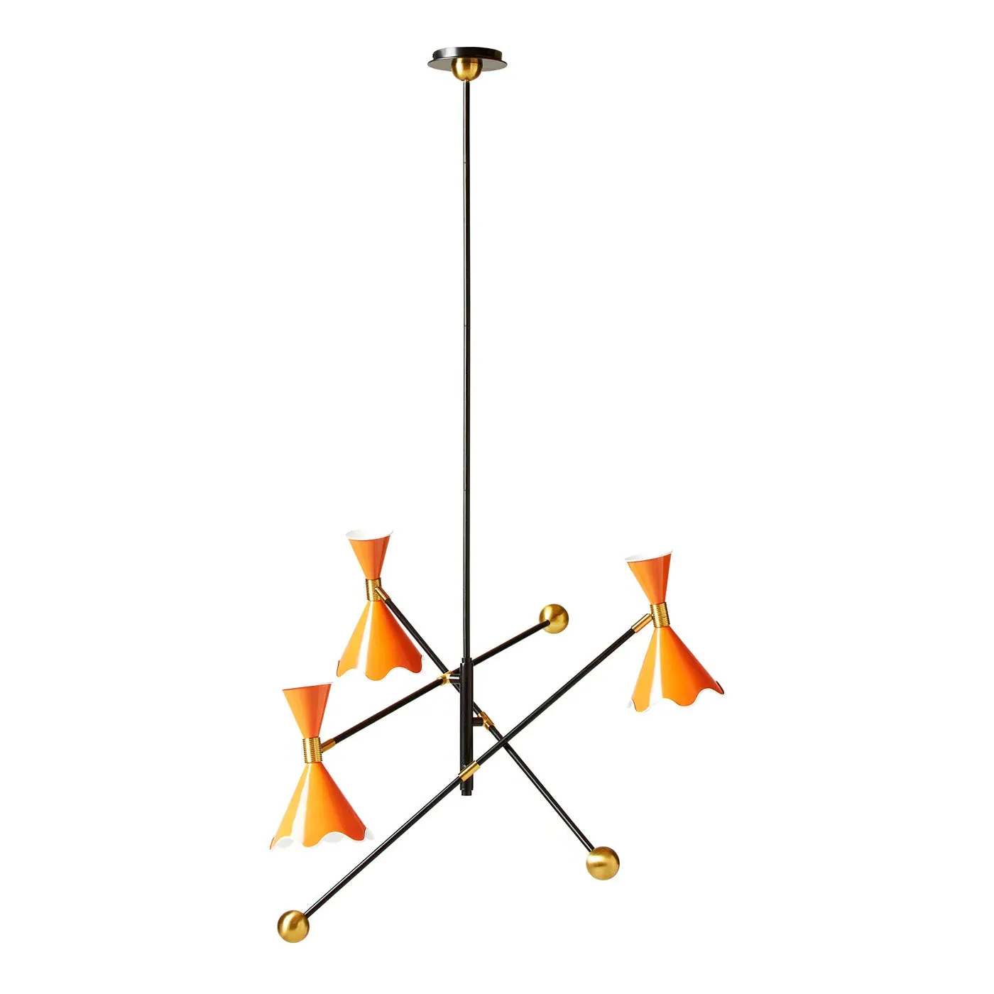 Articulating Chandelier - Orange, Steel image