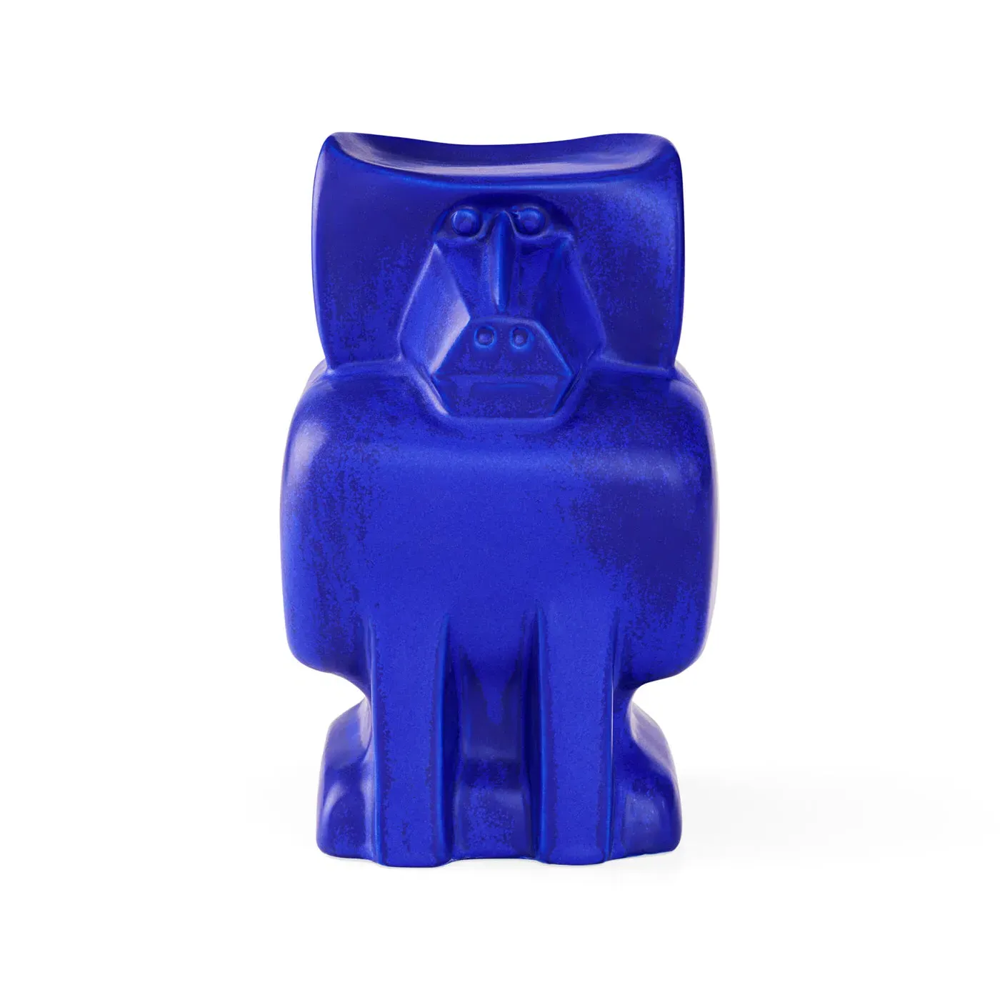 Baboon Sculpture - Cobalt Blue, Stoneware image