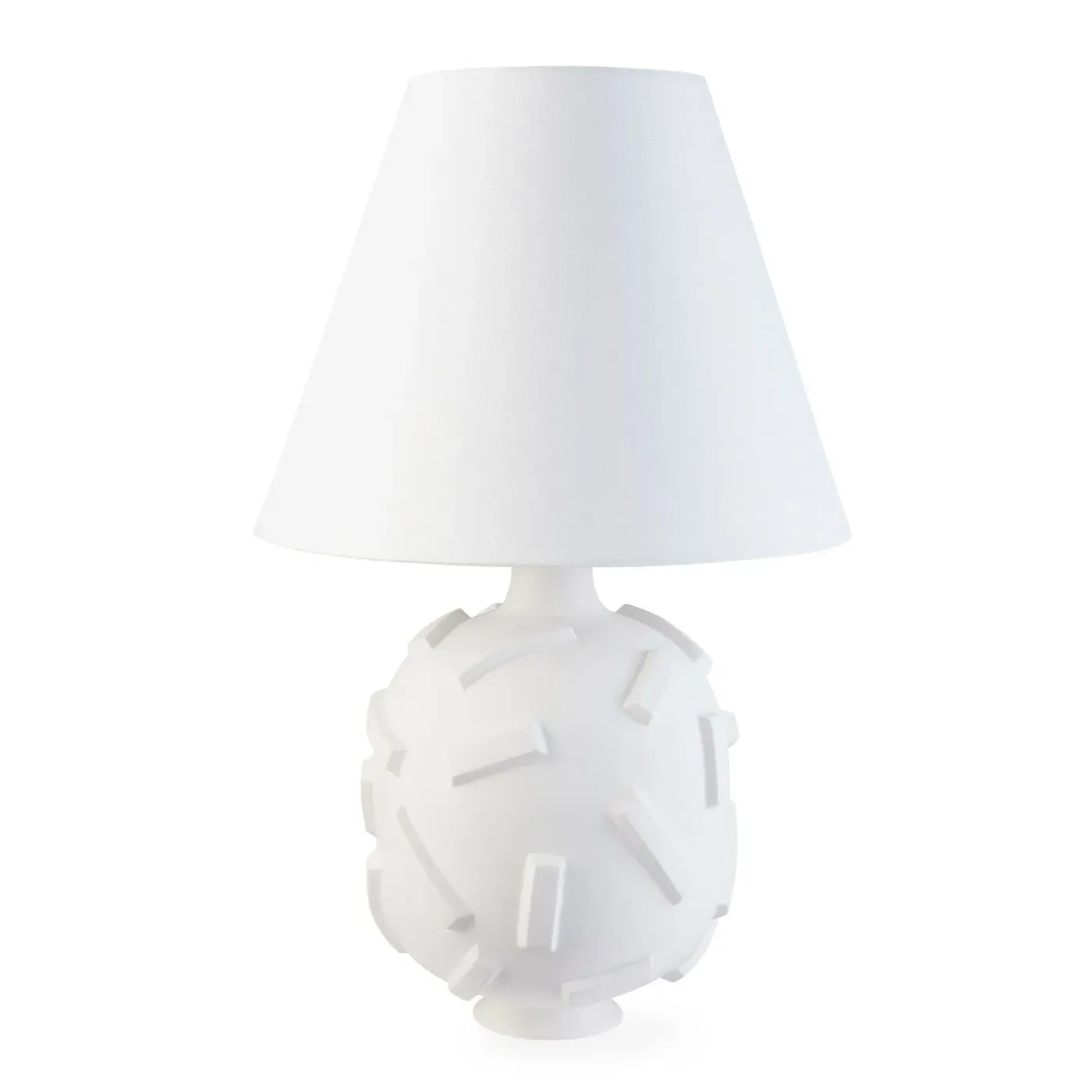 Bars Table Lamp - White, Porcelain image