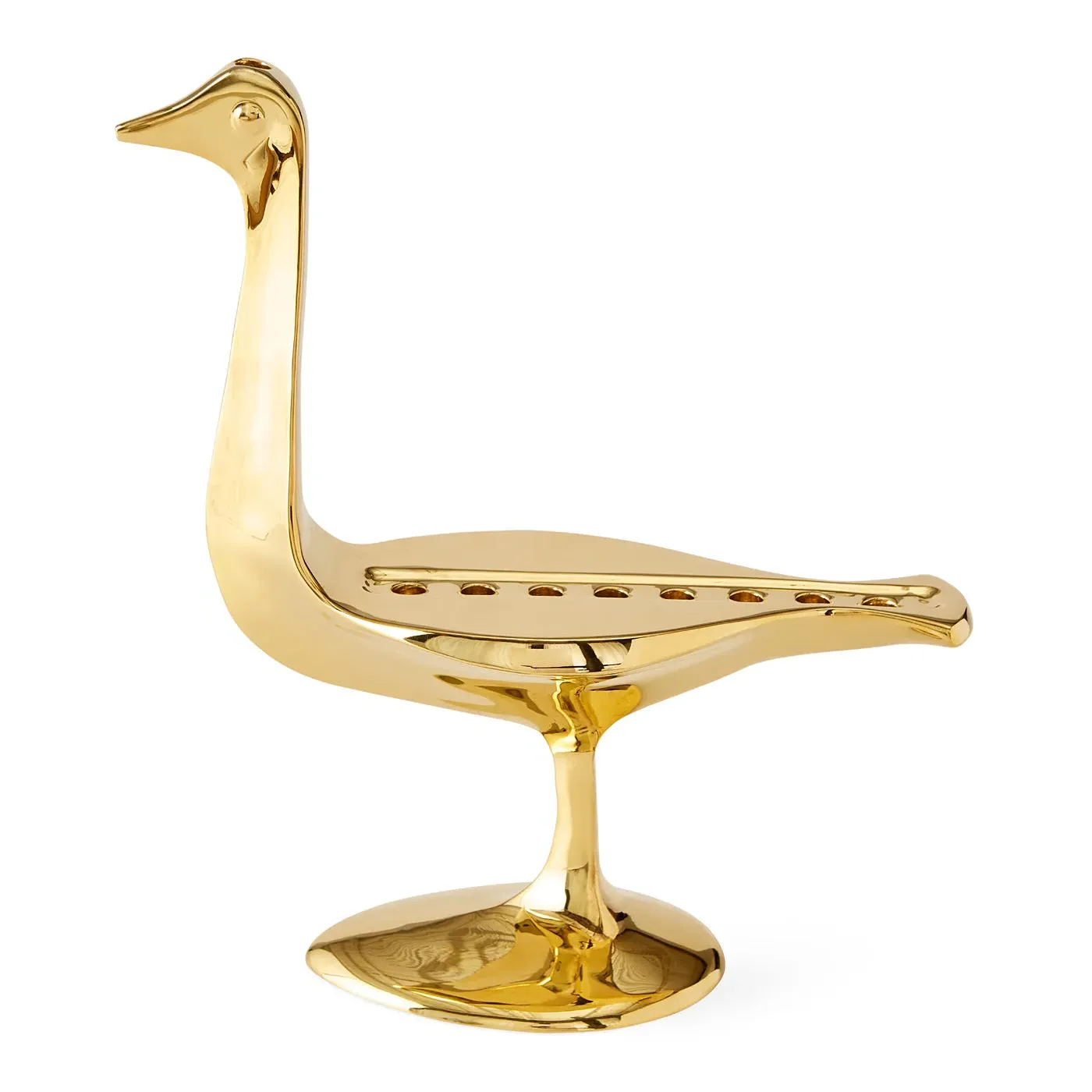 Bird Menorah - Brass image