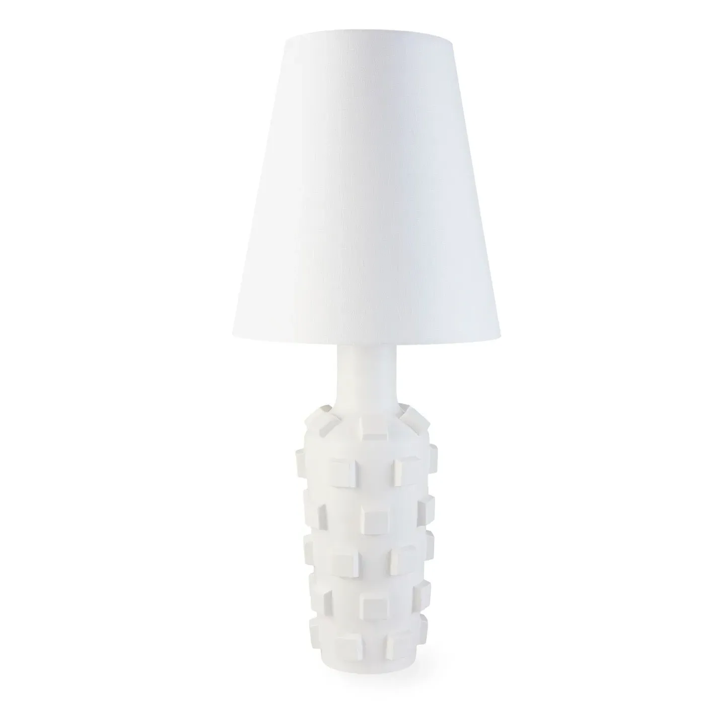 Blocks Table Lamp with Shade - White, Porcelain image