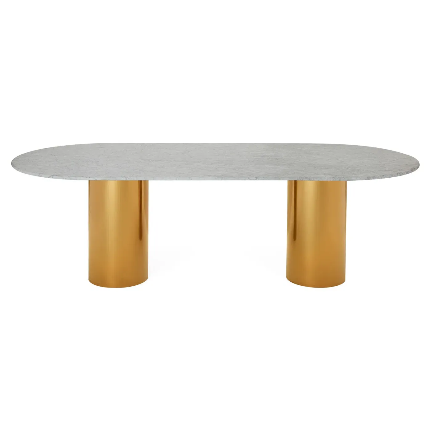 Capsule Dining Table - White, Marble image