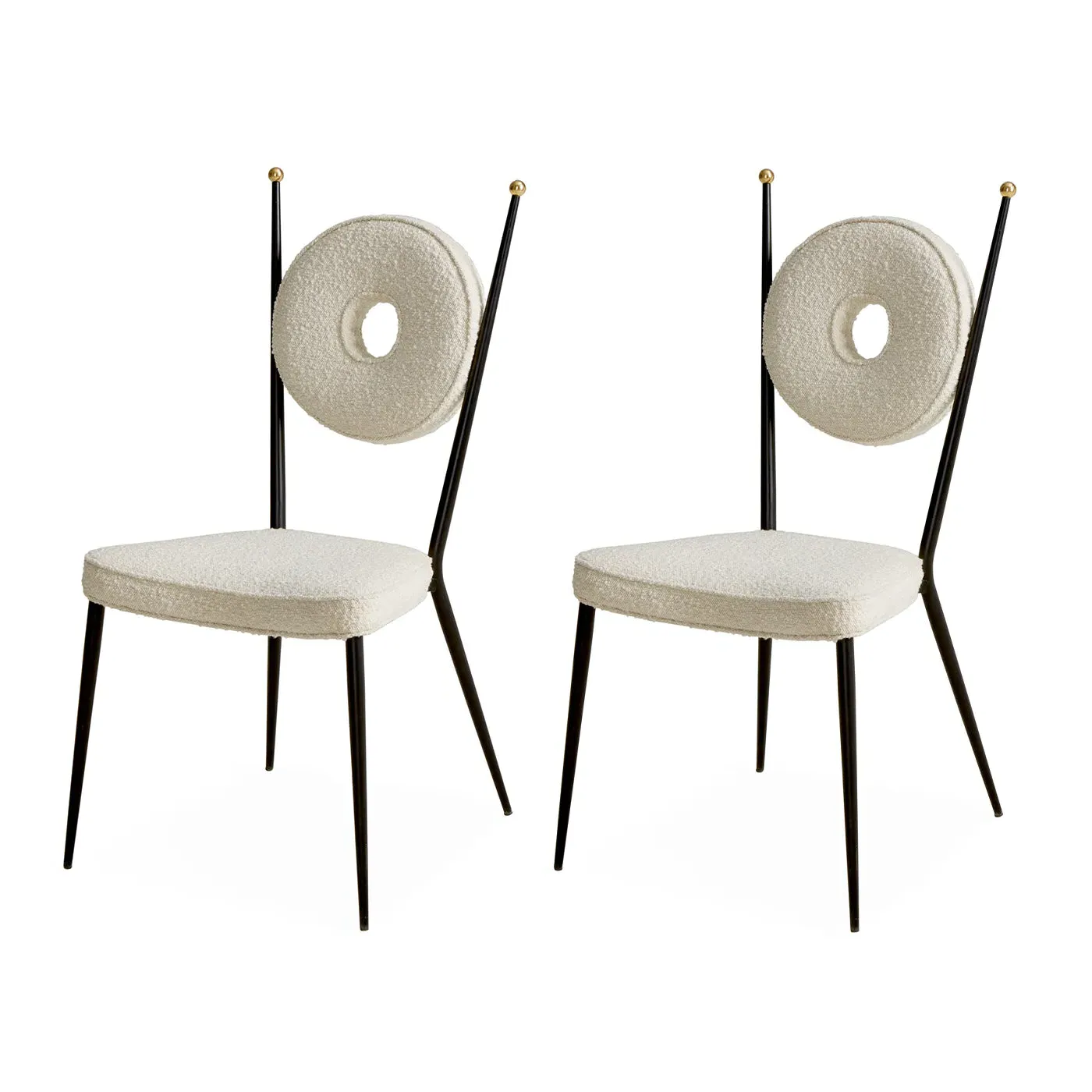 Circle Back Dining Chair - Black Steel Frame image