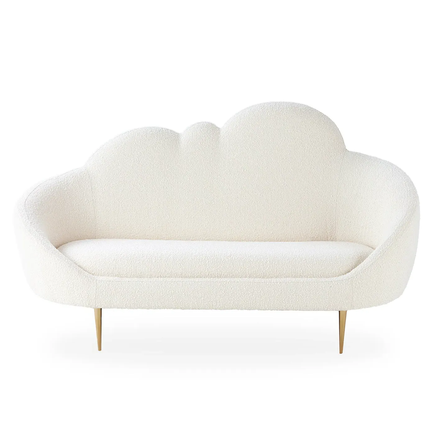 Cloud Settee with Brass Legs - Bouclé image
