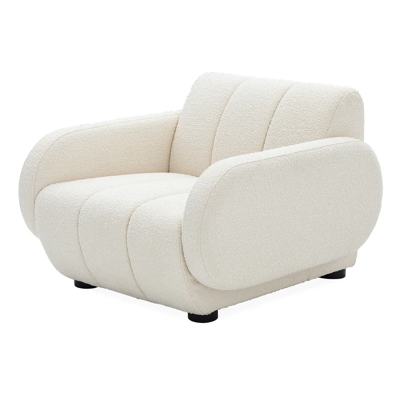 Club Chair with Channeled Design - Oatmeal image