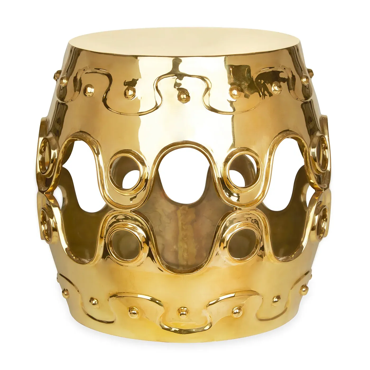 Convex Side Table - Brass image