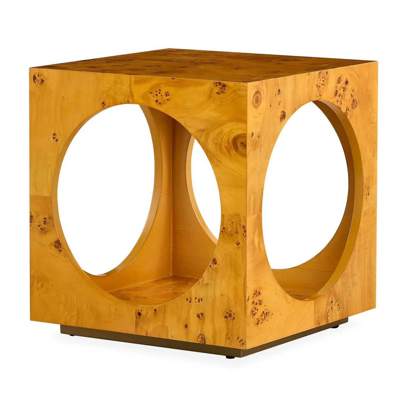 Cube Accent Table with Storage - Honey, Mappa Wood image