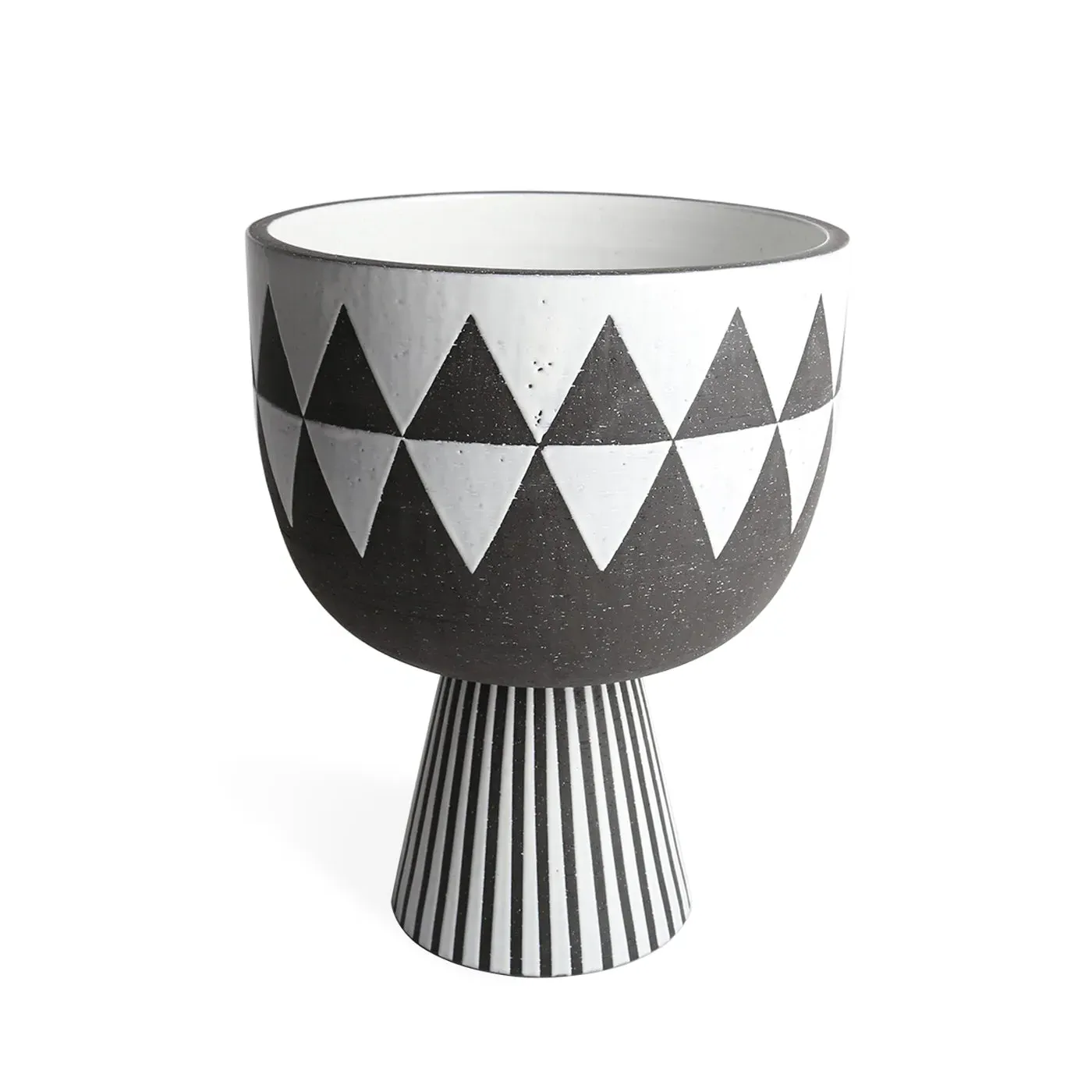 Decorative Bowl with Graphic Pattern - Ivory image