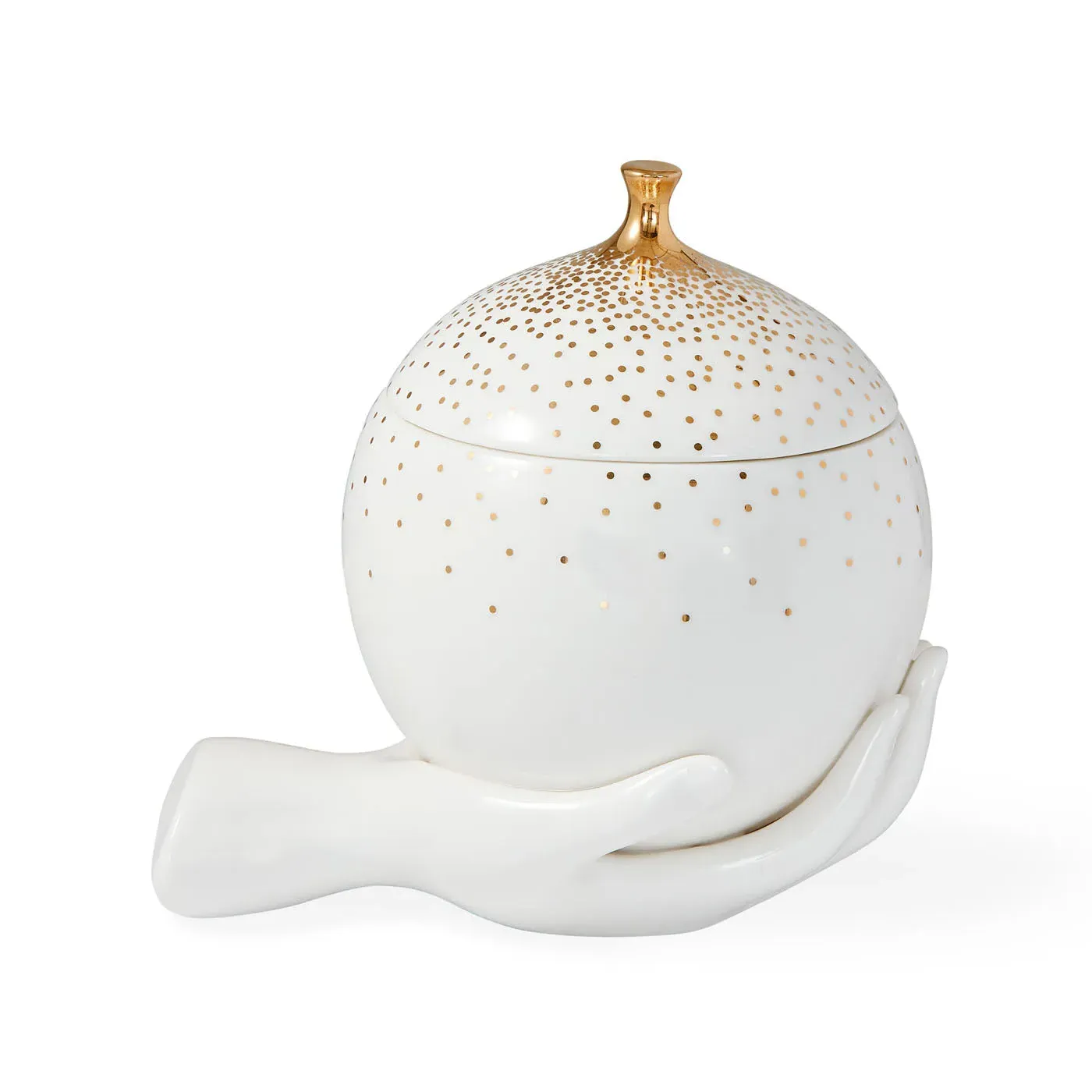 Decorative Box with Sculpted Lid - Gold image