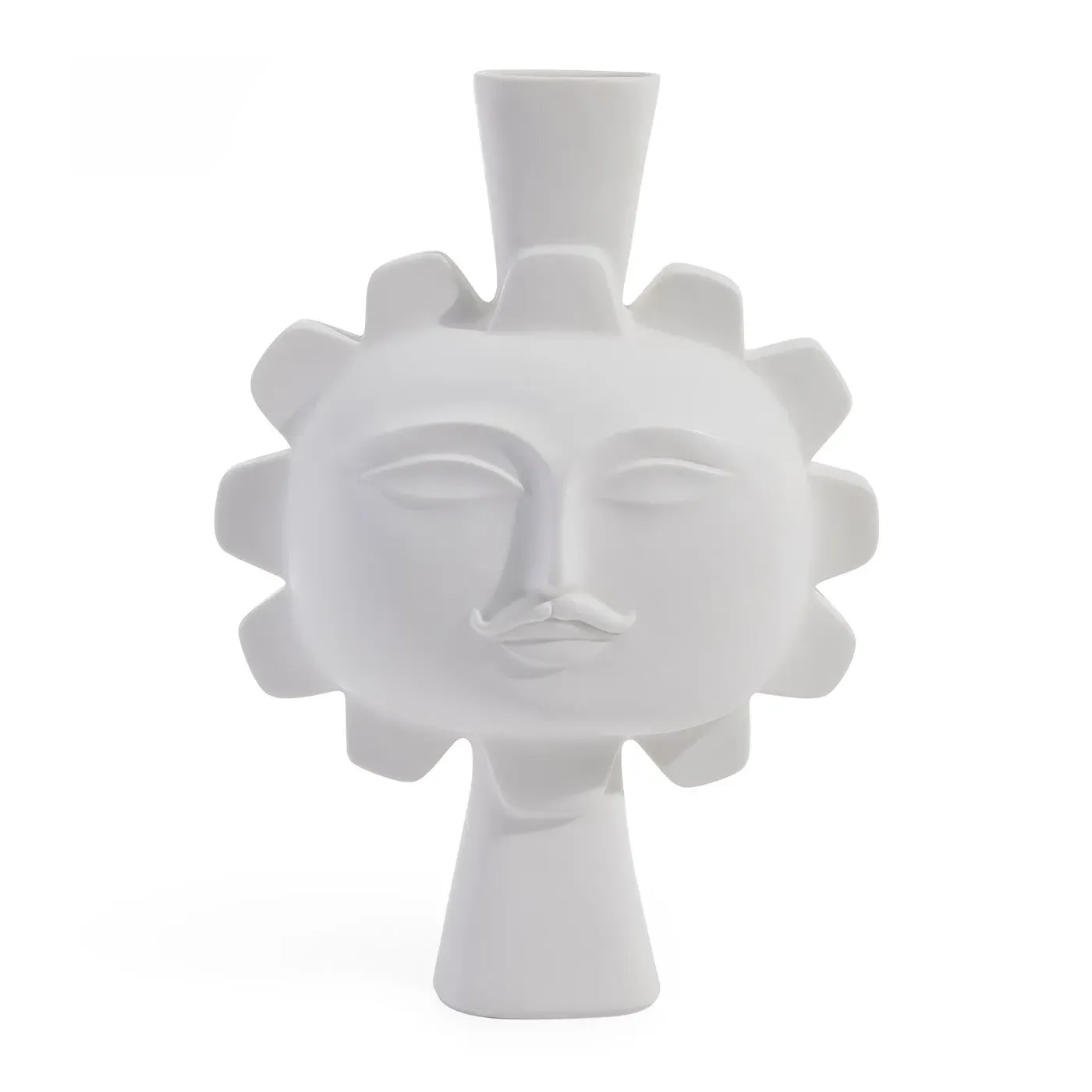 Decorative Vase with Face Design - Porcelain image