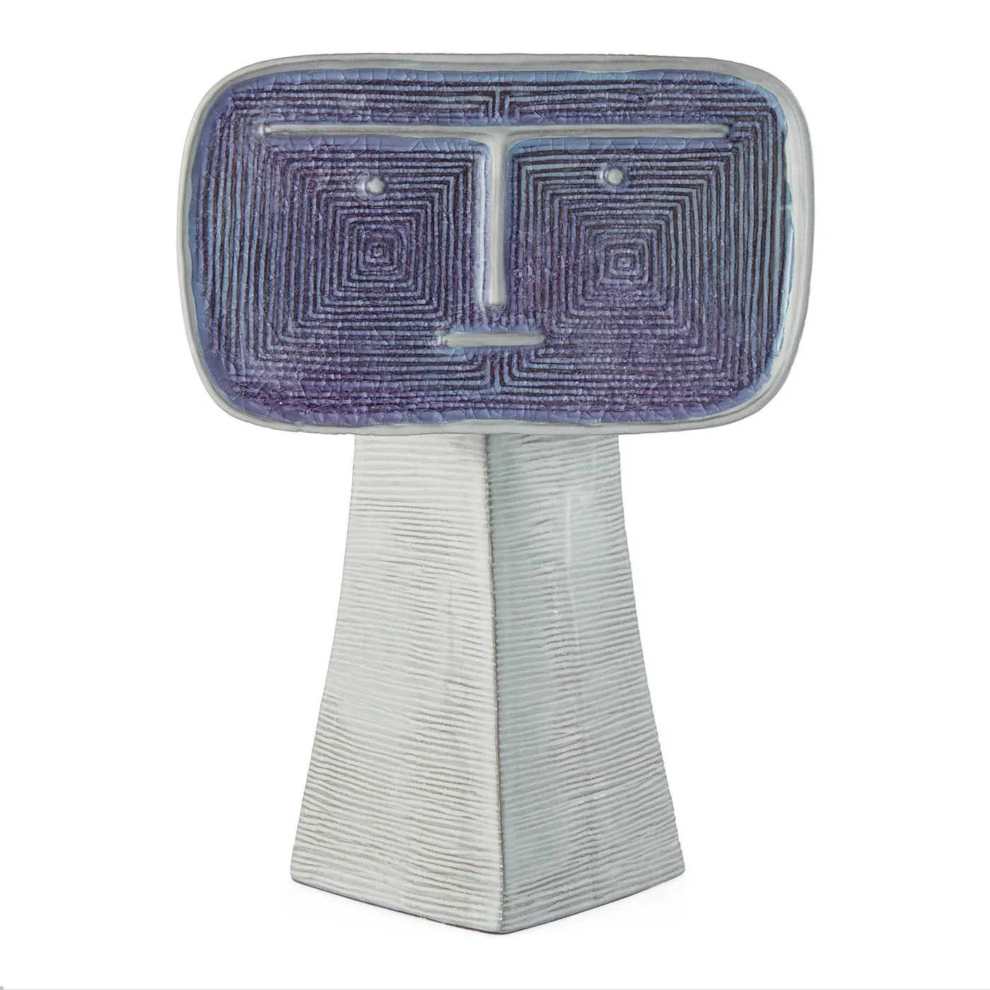 Decorative Vase with Face Design - Stoneware