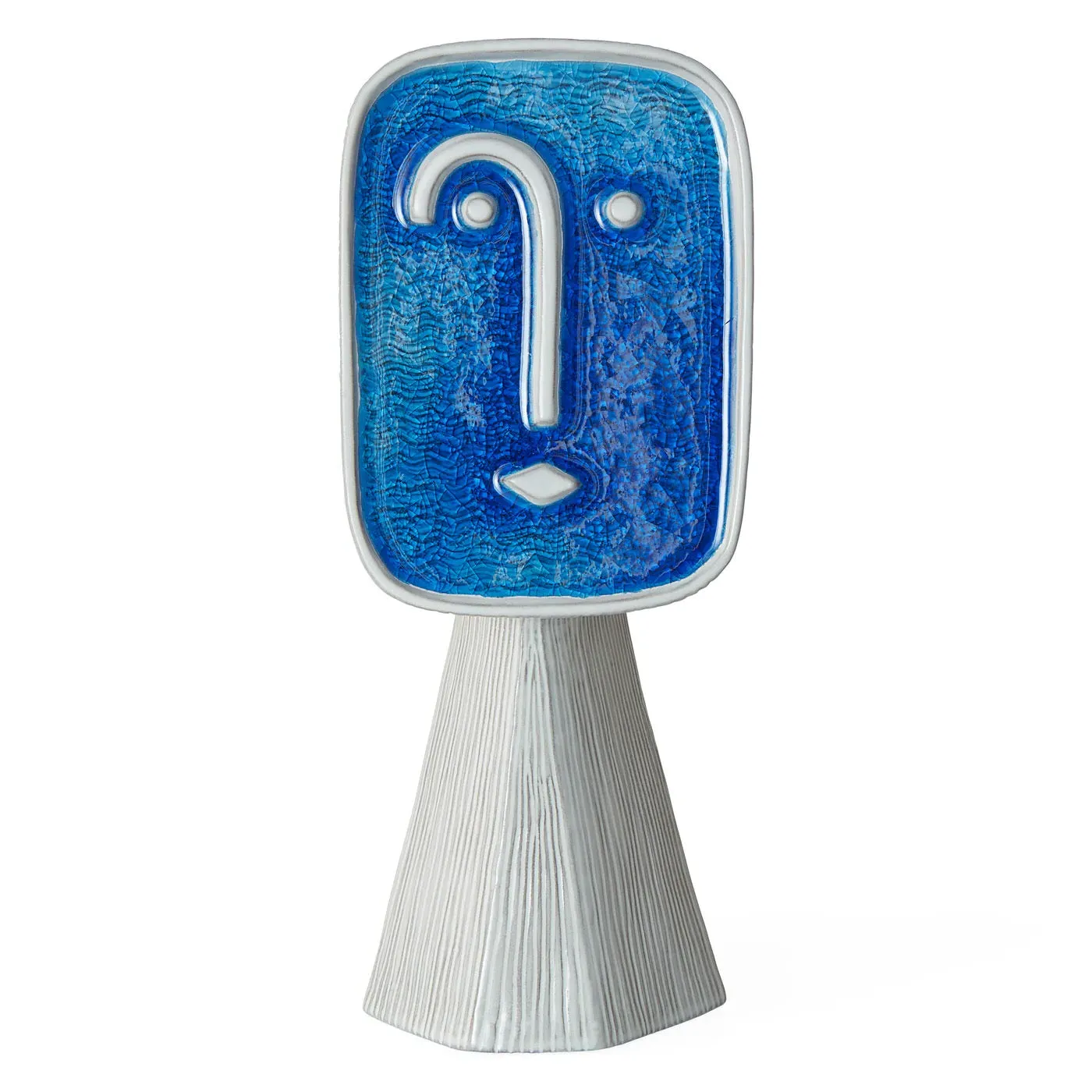 Decorative Vase with Face Design - Stoneware
