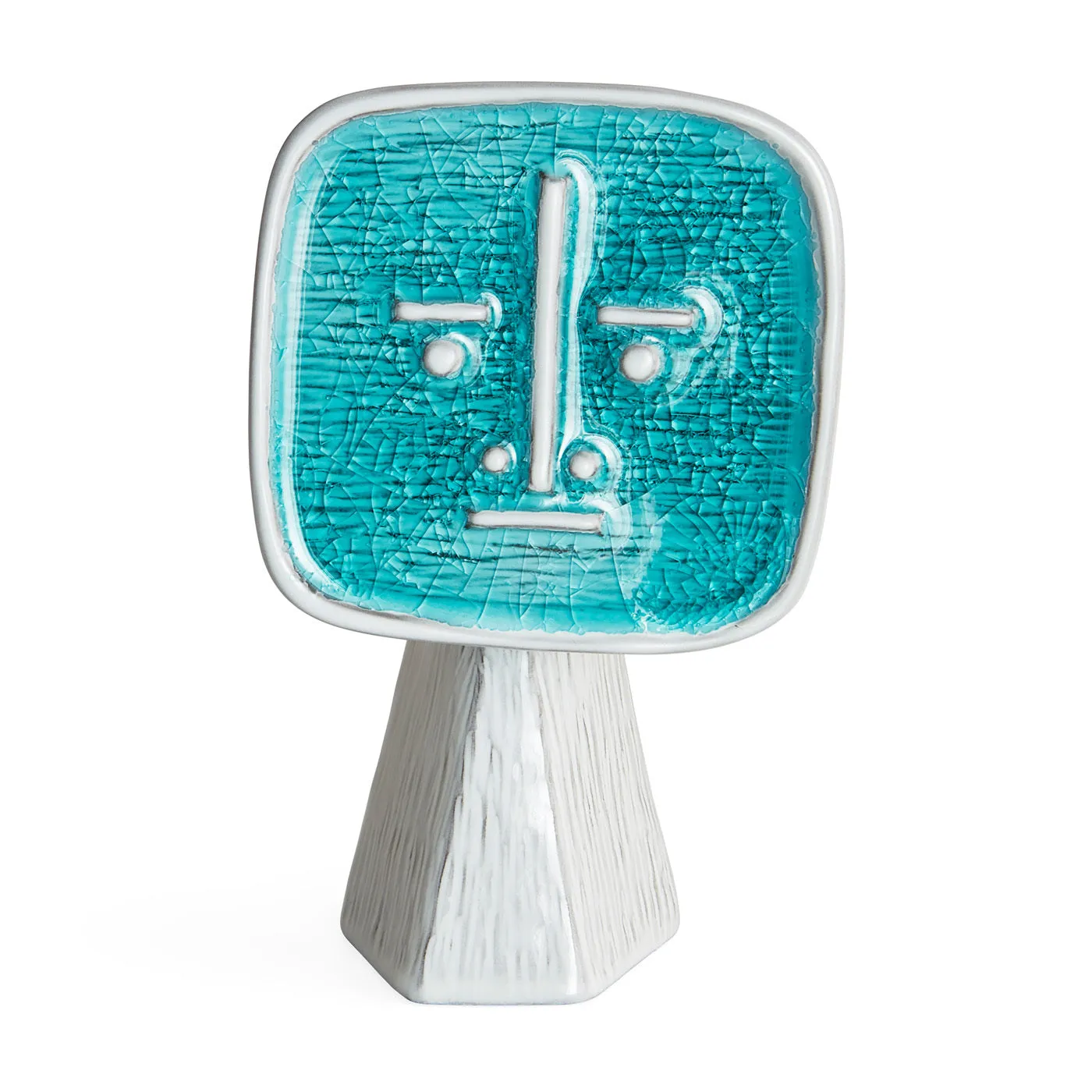 Decorative Vase with Face Design - Stoneware