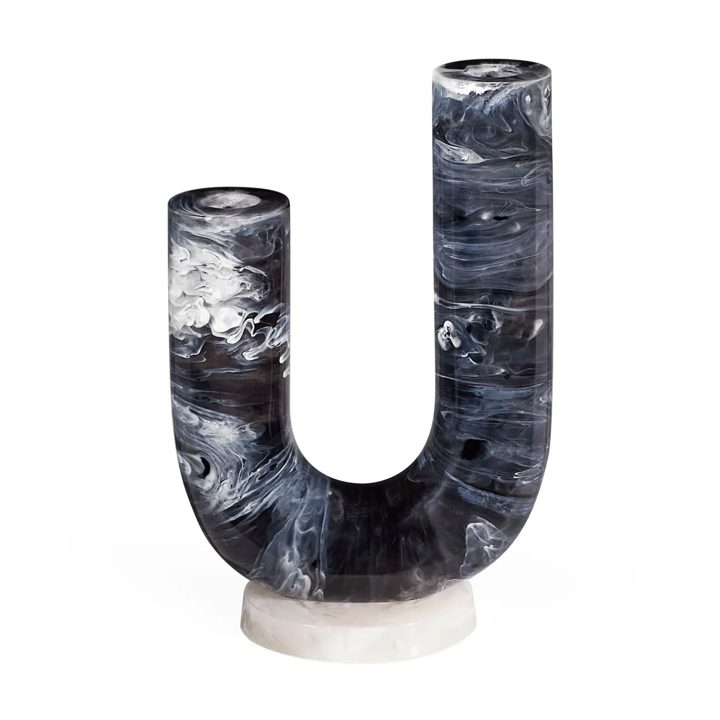 Double Tube Vase - Black & White image