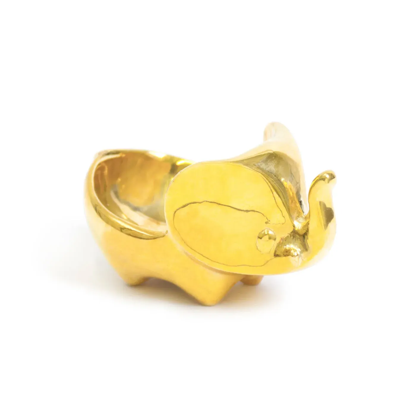 Elephant Ring Bowl - Brass image