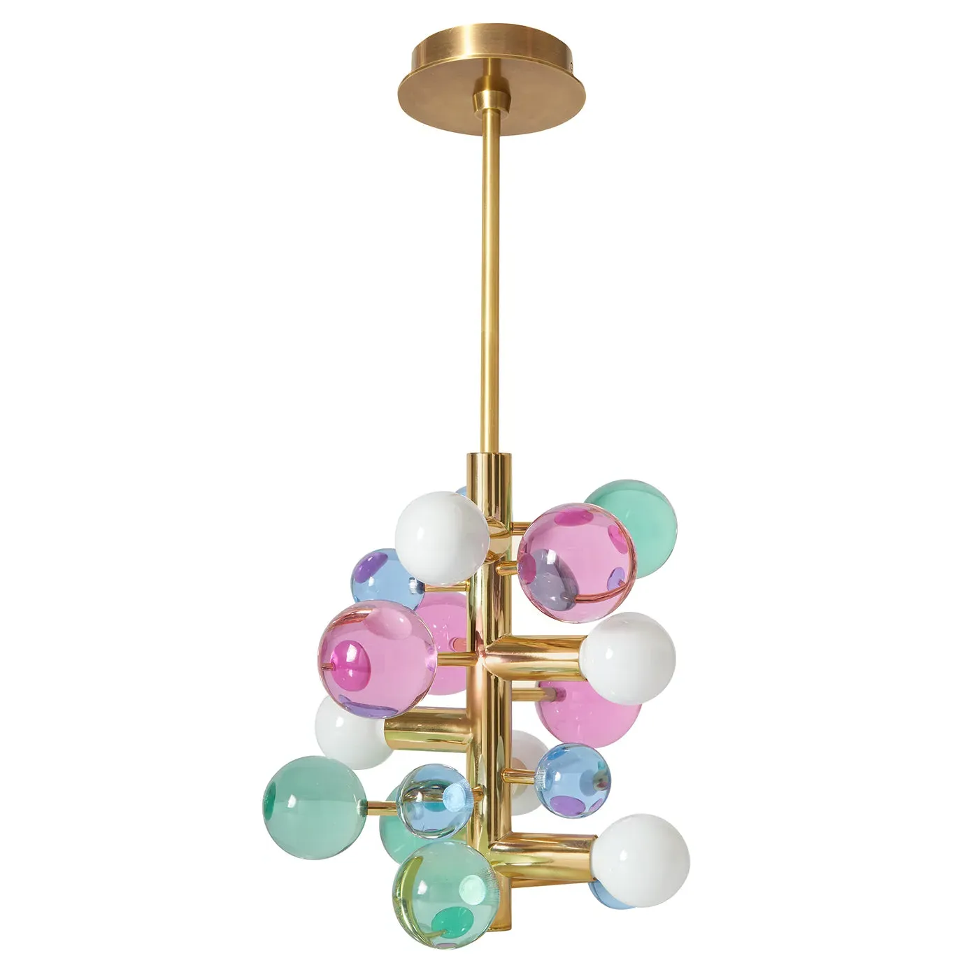 Five-Light Chandelier - Brass, Acrylic image