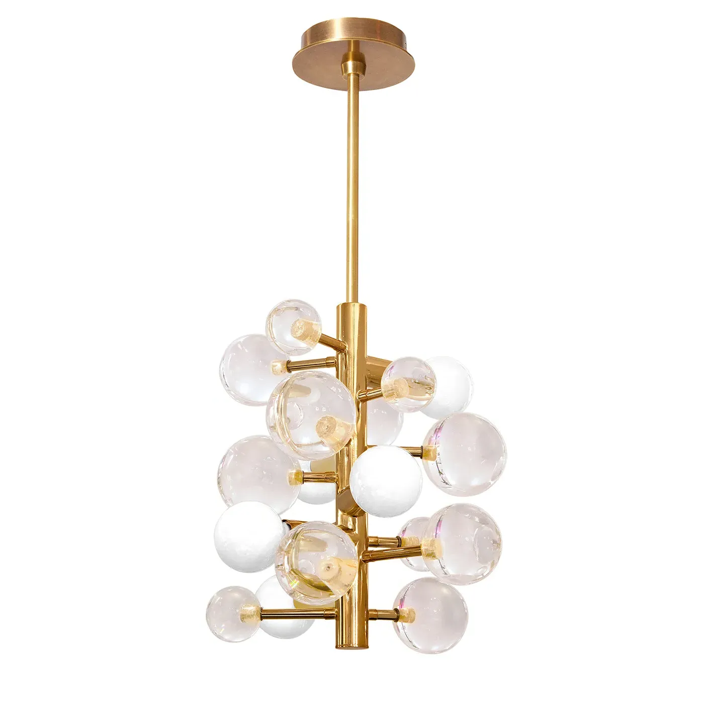 Five-Light Chandelier - Brass, Acrylic
