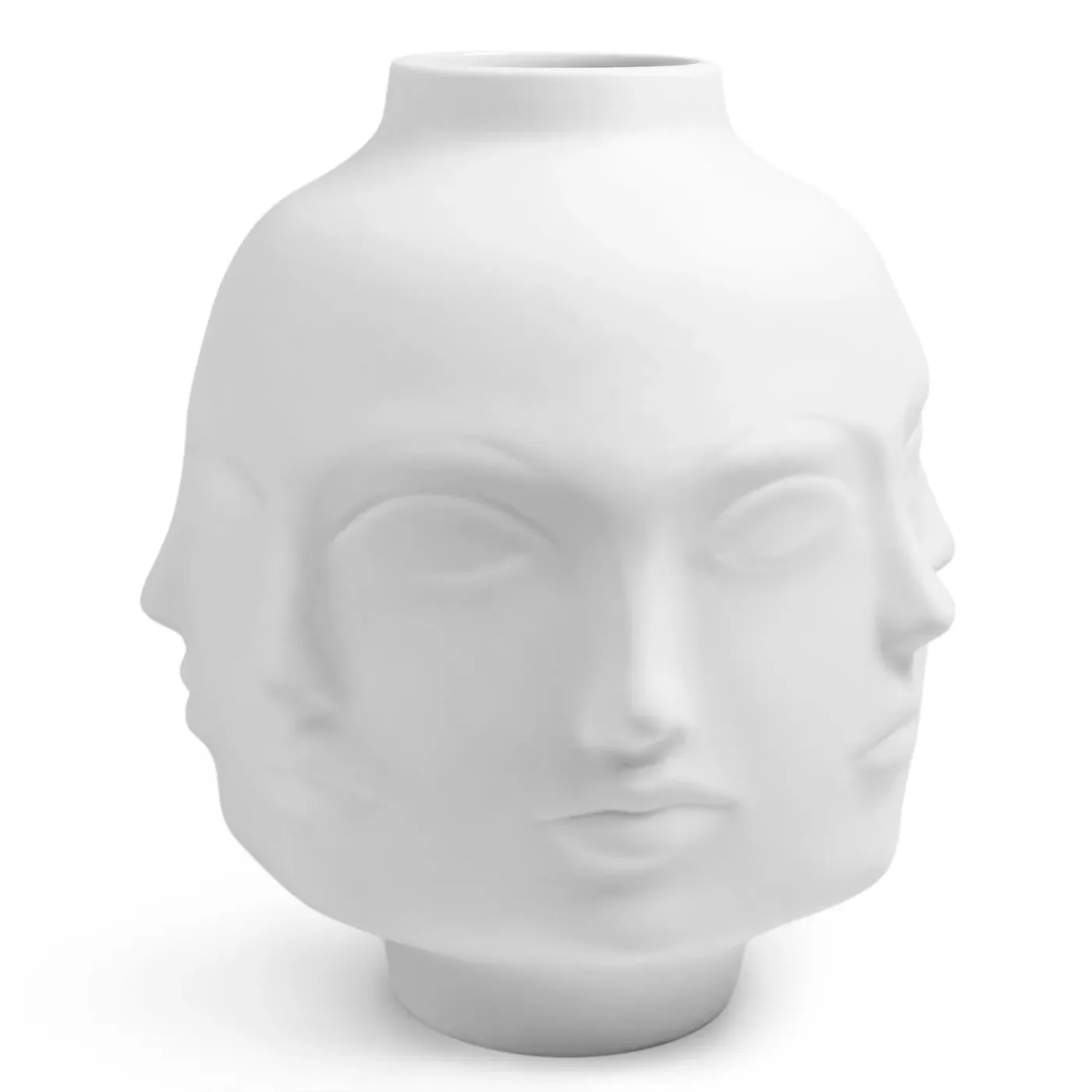 Giant Vase with Face Relief - Porcelain image