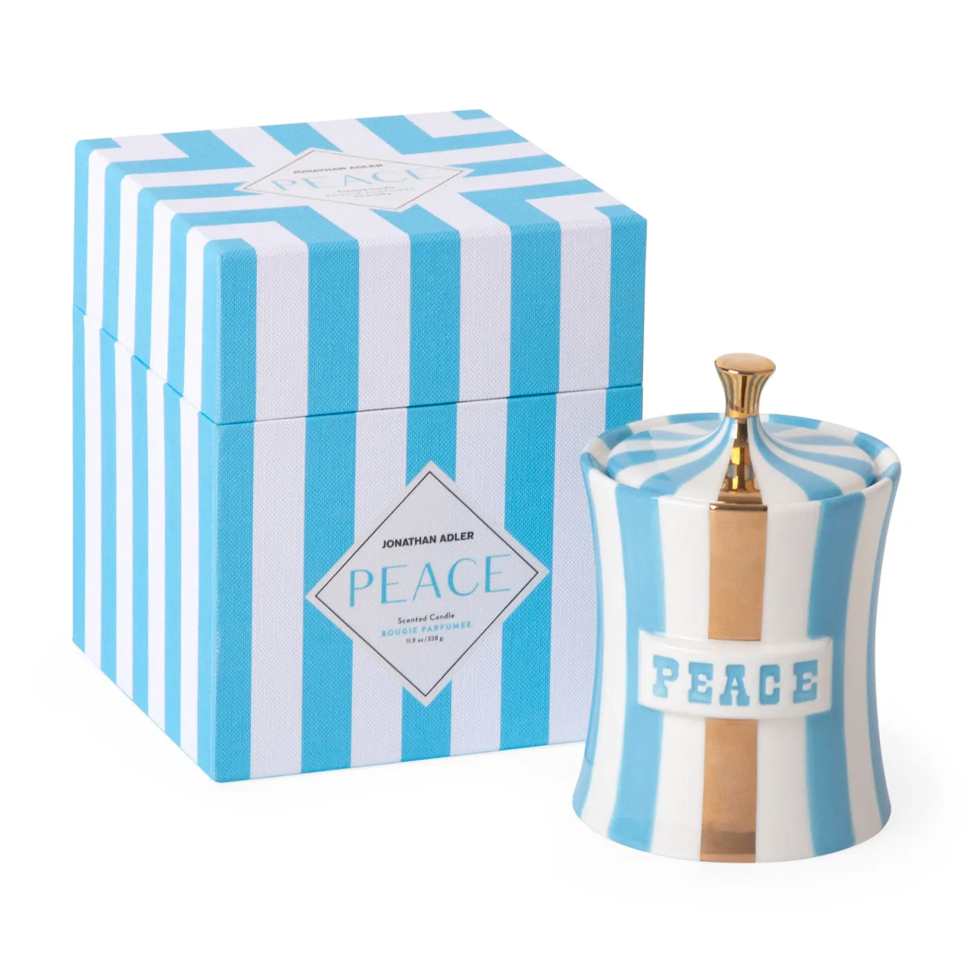 Gilded Peace Candle with Lid - Gold image
