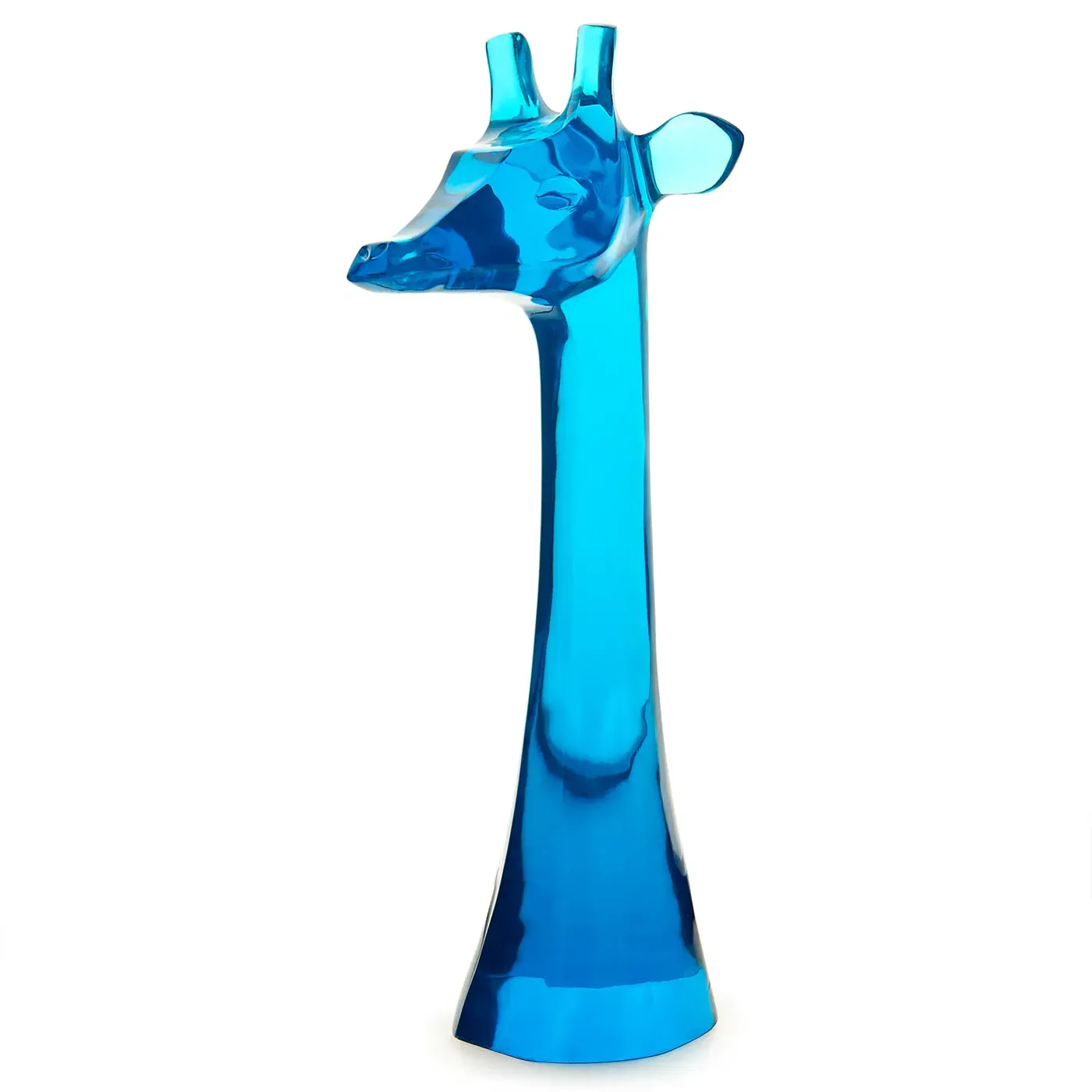 Giraffe Sculpture Decorative Objet - Blue, Acrylic image