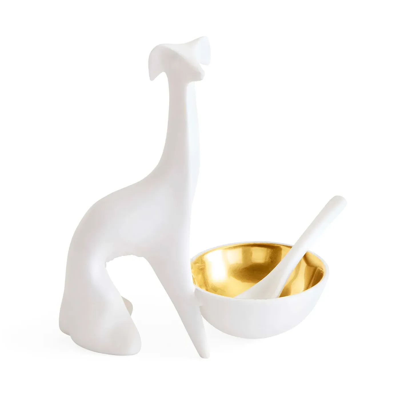 Greyhound Salt & Pepper Cellar - Matte Porcelain image