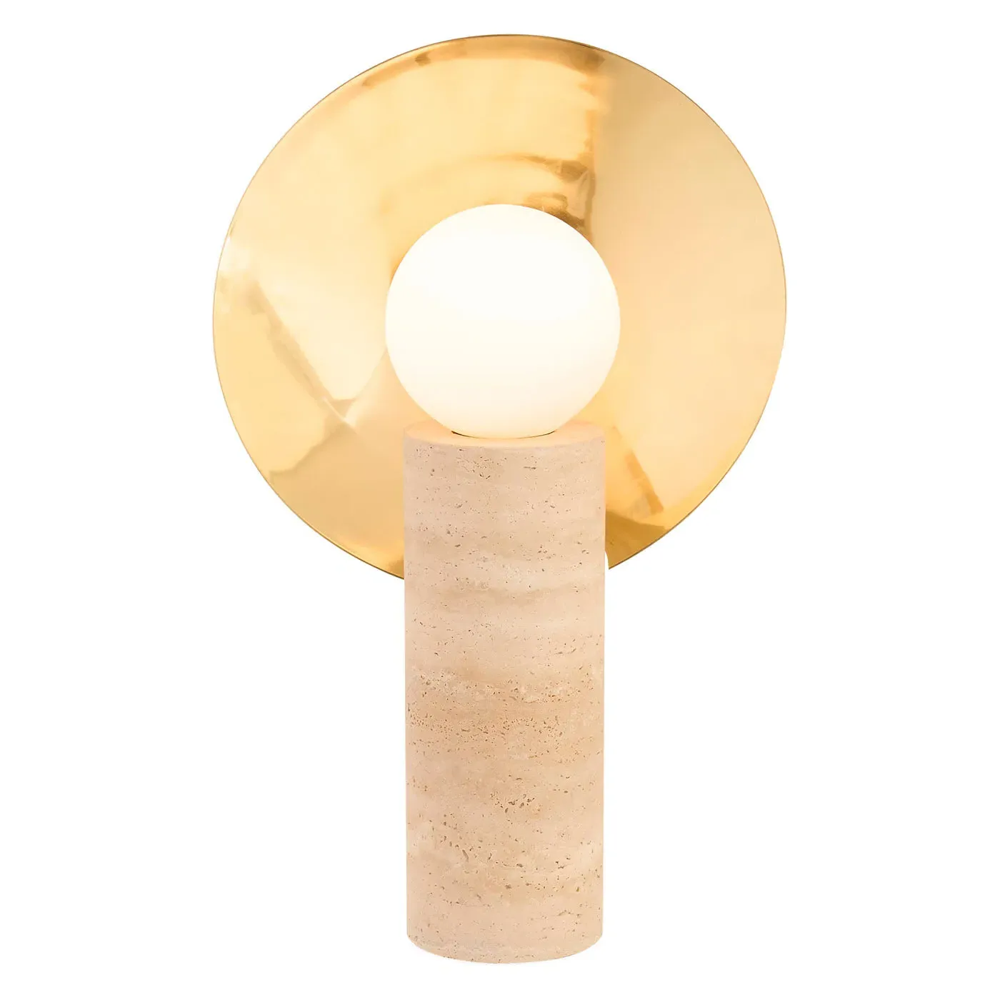 Halo Table Lamp - Travertine Stone image