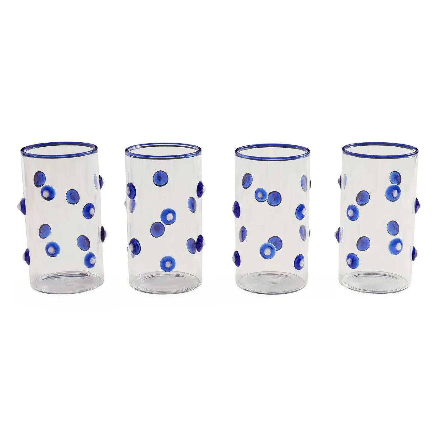 Highball Glassware Set - Black White, Glass image