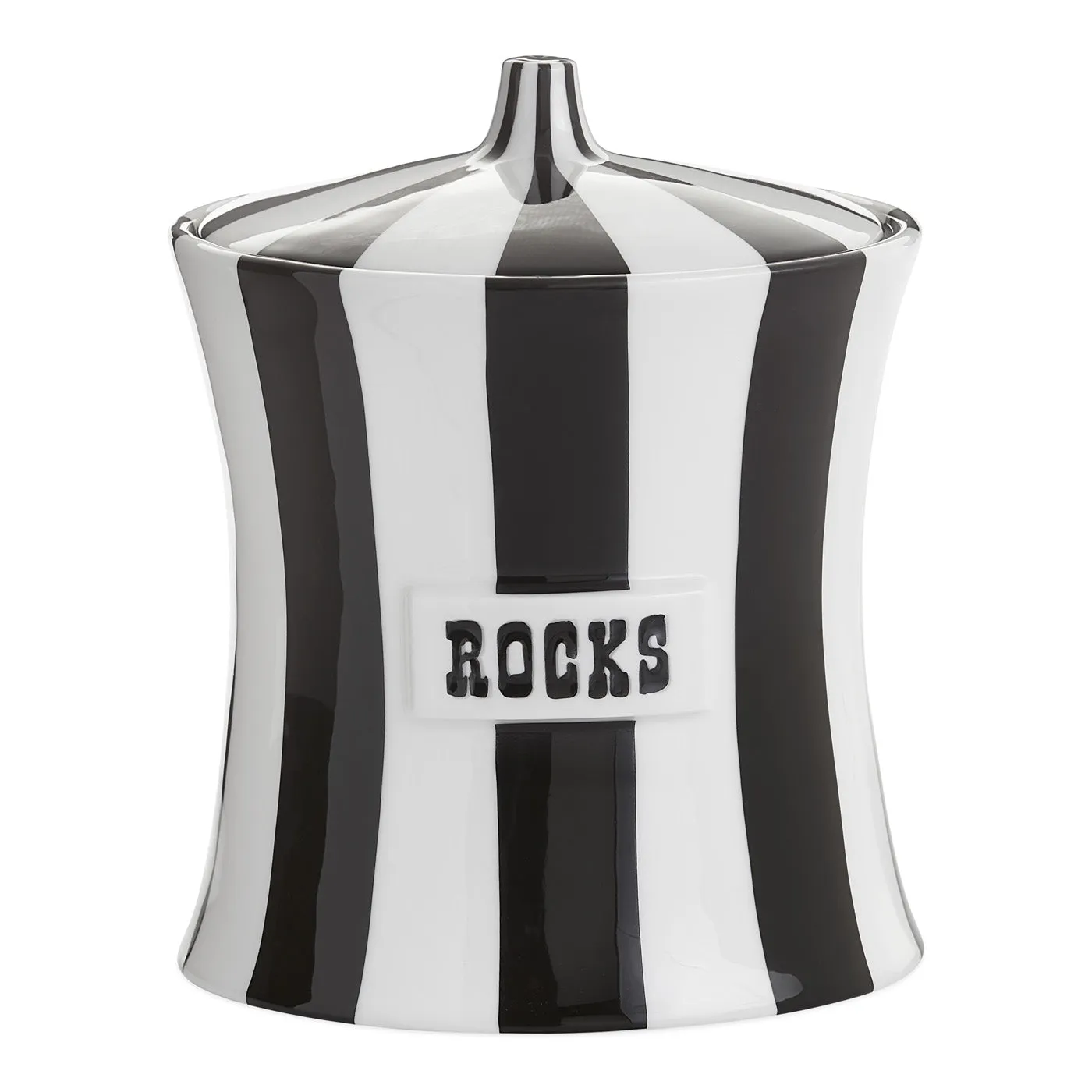 Ice Bucket with Lid - Black & White, Porcelain image